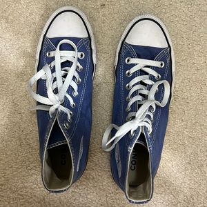 Blue converse shoes